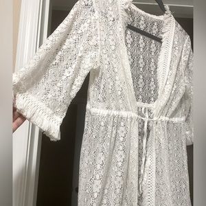 L/XL Boho Lace bathing suit cover up.
